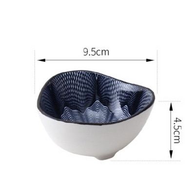 Väike loominguline roog maitseainekastme nõu keraamiline taldrik kastmiskauss või suupiste sushi äädikanõud alustass keraamiline sojakastme tass