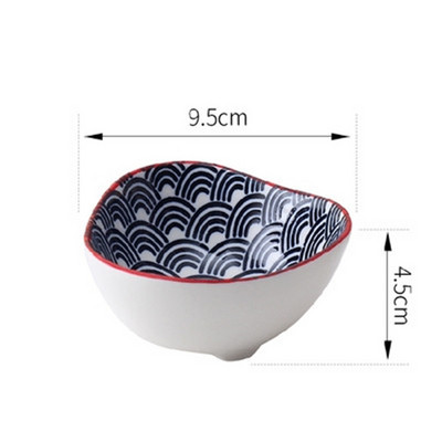 Väike loominguline roog maitseainekastme nõu keraamiline taldrik kastmiskauss või suupiste sushi äädikanõud alustass keraamiline sojakastme tass