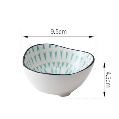 Väike loominguline roog maitseainekastme nõu keraamiline taldrik kastmiskauss või suupiste sushi äädikanõud alustass keraamiline sojakastme tass