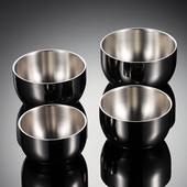 304 Nerūdijančio plieno dubuo vaikams Dviguba vaisių salotų sriuba Ryžių makaronai Ramen Maisto indai nuo nuplikimo Virtuvės indai