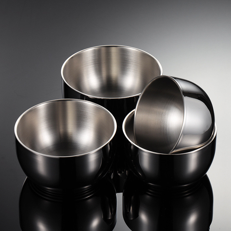 304 Nerūdijančio plieno dubuo vaikams Dviguba vaisių salotų sriuba Ryžių makaronai Ramen Maisto indai nuo nuplikimo Virtuvės indai