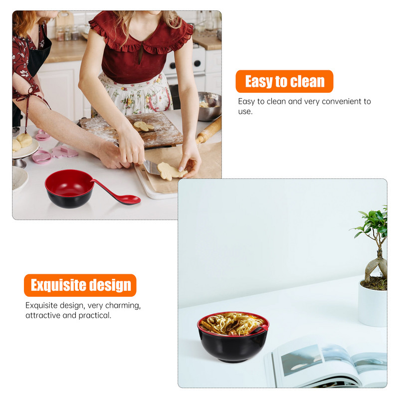 Pho sriubos dubuo japonų sriubos dubenys makaronų dubuo Ramen sriubos dubuo ramen dubuo Jogurto dubuo Azijos kinų šaukštas ryžių dubuo