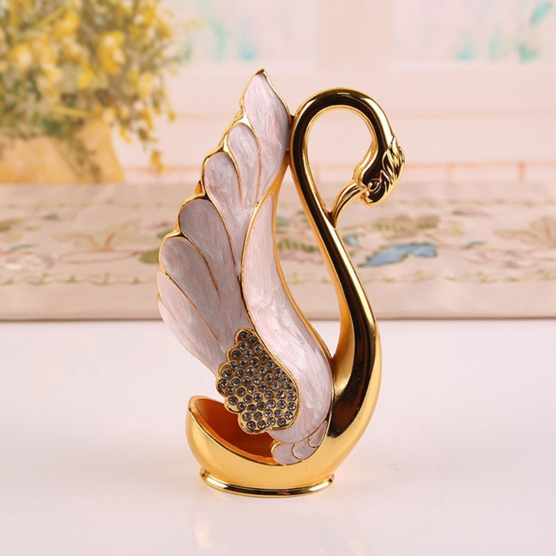 Μεταλλική βάση κύκνου με 6 τμχ Σετ κουταλιού καφέ Επιδόρπιο Κουτάλι Κουζίνας