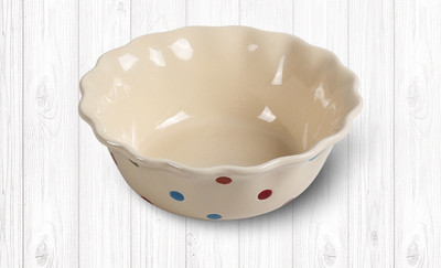 5/6,2/6,8 colio Polka Dots Lotus Border Bowl Keraminis salotų patiekalas Sriuba Makaronų dubuo Virtuvės indai Mikrobangų krosnelė Kepiniai