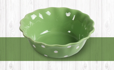 5/6,2/6,8 colio Polka Dots Lotus Border Bowl Keraminis salotų patiekalas Sriuba Makaronų dubuo Virtuvės indai Mikrobangų krosnelė Kepiniai