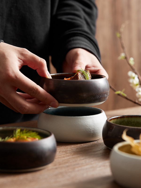 Japoniškas buitinis makaronų dubuo Keraminės sriubos dubuo salotos makaronai desertinis dubuo Virtuvės indai Mikrobangų krosnelė Kepiniai Stalo reikmenys