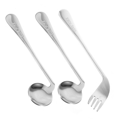 1 set de linguri curbate practice, furculiță auxiliară dezactivată, ajutoare pentru hrănire, ustensile de utilizare ușoară, ustensile de furculiță curbate cu auto-hrănire