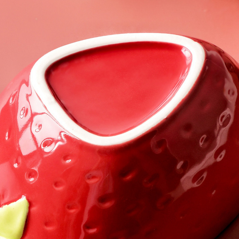 Ins keraamiline teraviljakauss Armas maasikadisain portselanist serveerimiskauss salatikauss Hommikusöögikaerahelbed köök teraviljast riisisupi kauss