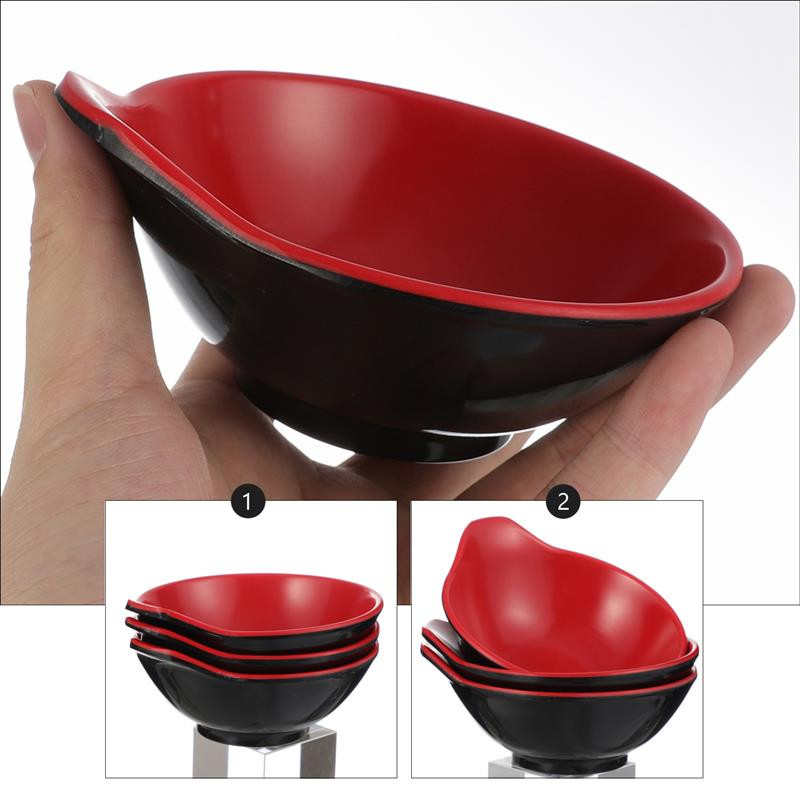 3 vnt Melamino padažo dubenys Prieskonių indas Saugus maistas serviravimo dubenys Melamino imitacijos porcelianinis plastikinis ryžių dubuo padažo dubuo