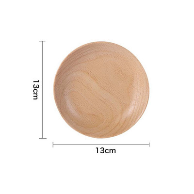 Medinė serviravimo lėkštė, medinis apvalus serviravimo padėklas, vaisinis desertinis pyragas Užkandis saldainių lėkštė Medinė vakarienės lėkštė Ekologiški stalo įrankiai