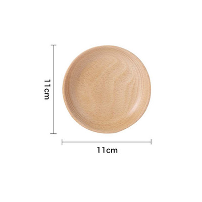Medinė serviravimo lėkštė, medinis apvalus serviravimo padėklas, vaisinis desertinis pyragas Užkandis saldainių lėkštė Medinė vakarienės lėkštė Ekologiški stalo įrankiai