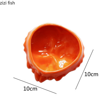 Керамична купа с форма на раци Чиния Чиния за подправки Тава за вкус Десертна купа Чиния с плодове Купи за салата Купи за закуски Ястие за сладкиши