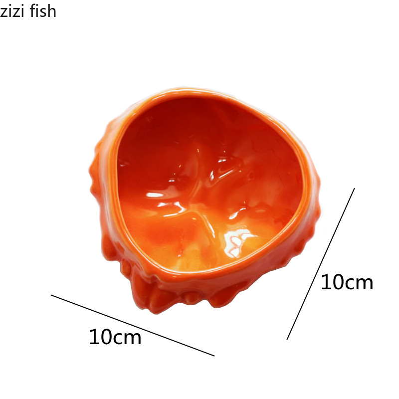 Krabo formos keraminis dubuo Vakarienės lėkštė Prieskonių patiekalas Skonio padėklas Deserto dubuo Vaisių lėkštė Salotų dubenys Užkandžių Dubenys Tešlos patiekalas