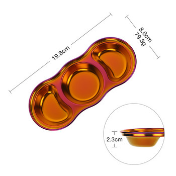 Нови корейски чинии за салатен сос от неръждаема стомана Купи за потапяне на храна Тава за подправки Отделни чинии за закуски с оцет Кухненска посуда