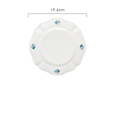 Japoniška reljefinė kregždžių lėkštė Paprasta apvali desertinė duonos padėklas Namų ūkis mažas plokščias indas Užkandžių indai Virtuvės stalo reikmenys