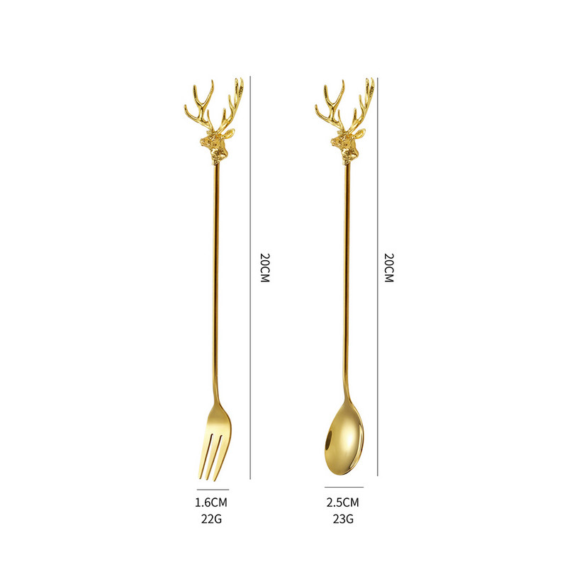 Milu Elnias Kavos pyragas Šaukštas Šakė Deserto Šaukštai Maišymas Šaukštelis Ledai Šaukštas Vaisių Šakutė Virtuvės reikmenys Nerūdijantis plienas