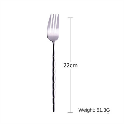 Nerūdijančio plieno kepsnių peilis šakutė šaukštas arbatinis šaukštelis auksinis ir sidabrinis šaukštas šakutės nešiojamų stalo įrankių rinkinys virtuvės indai