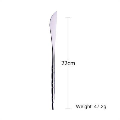 Nerūdijančio plieno kepsnių peilis šakutė šaukštas arbatinis šaukštelis auksinis ir sidabrinis šaukštas šakutės nešiojamų stalo įrankių rinkinys virtuvės indai