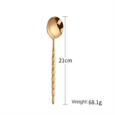 Nerūdijančio plieno kepsnių peilis šakutė šaukštas arbatinis šaukštelis auksinis ir sidabrinis šaukštas šakutės nešiojamų stalo įrankių rinkinys virtuvės indai