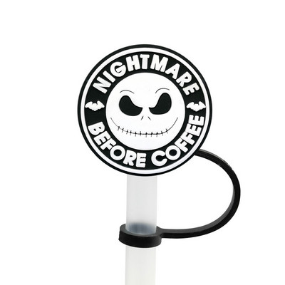 Helovino šiaudų silikoniniai patarimai Geriamasis dulkių dangtelis Kalėdų košmaras Daugkartinio naudojimo taškams atsparūs kištukai Uždengti Vakarėlio šiaudų puošmena