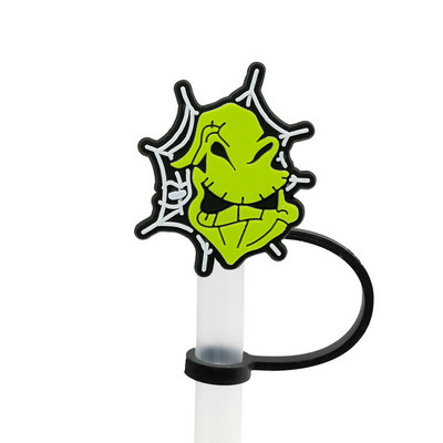 Helovino šiaudų silikoniniai patarimai Geriamasis dulkių dangtelis Kalėdų košmaras Daugkartinio naudojimo taškams atsparūs kištukai Uždengti Vakarėlio šiaudų puošmena