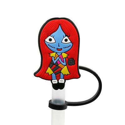 Helovino šiaudų silikoniniai patarimai Geriamasis dulkių dangtelis Kalėdų košmaras Daugkartinio naudojimo taškams atsparūs kištukai Uždengti Vakarėlio šiaudų puošmena