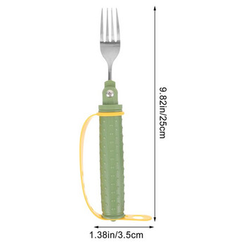 Адаптивен комплект прибори за пътуване Комплект прибори за хранене Възрастни Вилица Противоплъзгаща се Адаптивна вилица Прибори за хора с увреждания