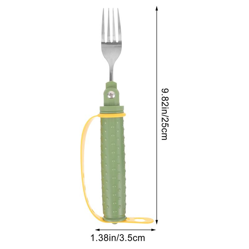Prisitaikantis indų kelioninių stalo įrankių rinkinys senjorams šakutė Neslysta prisitaikanti šakutė neįgaliesiems stalo reikmenys