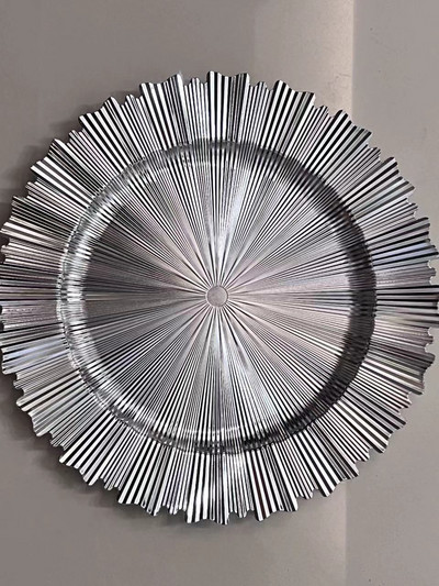 13 colių galvanizavimo plastikinė netaisyklinga lėkštė Vestuvių viešbučių vakarėlių stalas Maistas Vaisiai Duona Ekranas Dekoratyvinė servetėlių lėkštė