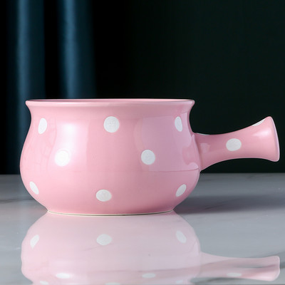 Japoniškas keramikinis pusryčių dubuo su rankena Mikrobangų krosnelės įrankiai Ramen dubuo salotų lėkštės Indai Kepimo dubenys Virtuvės indai