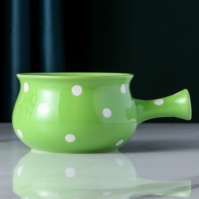 Japoniškas keramikinis pusryčių dubuo su rankena Mikrobangų krosnelės įrankiai Ramen dubuo salotų lėkštės Indai Kepimo dubenys Virtuvės indai