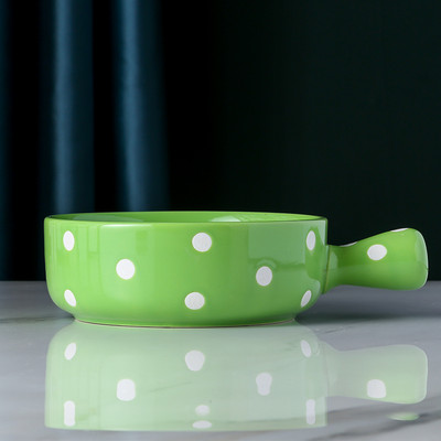 Japoniškas keramikinis pusryčių dubuo su rankena Mikrobangų krosnelės įrankiai Ramen dubuo salotų lėkštės Indai Kepimo dubenys Virtuvės indai