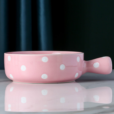 Japoniškas keramikinis pusryčių dubuo su rankena Mikrobangų krosnelės įrankiai Ramen dubuo salotų lėkštės Indai Kepimo dubenys Virtuvės indai