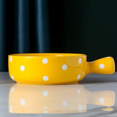 Japoniškas keramikinis pusryčių dubuo su rankena Mikrobangų krosnelės įrankiai Ramen dubuo salotų lėkštės Indai Kepimo dubenys Virtuvės indai