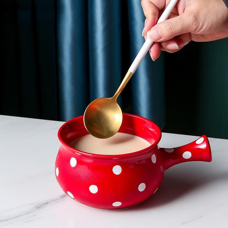 Japoniškas keramikinis pusryčių dubuo su rankena Mikrobangų krosnelės įrankiai Ramen dubuo salotų lėkštės Indai Kepimo dubenys Virtuvės indai