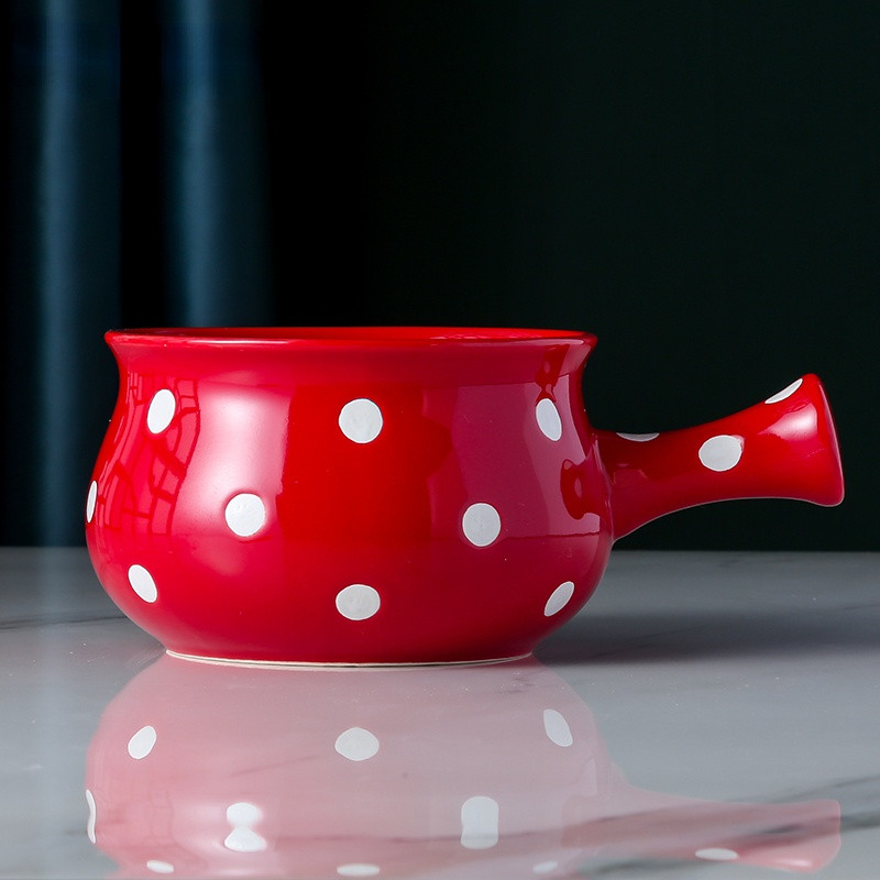 Japoniškas keramikinis pusryčių dubuo su rankena Mikrobangų krosnelės įrankiai Ramen dubuo salotų lėkštės Indai Kepimo dubenys Virtuvės indai