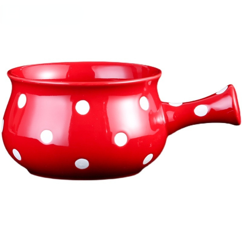 Japoniškas keramikinis pusryčių dubuo su rankena Mikrobangų krosnelės įrankiai Ramen dubuo salotų lėkštės Indai Kepimo dubenys Virtuvės indai