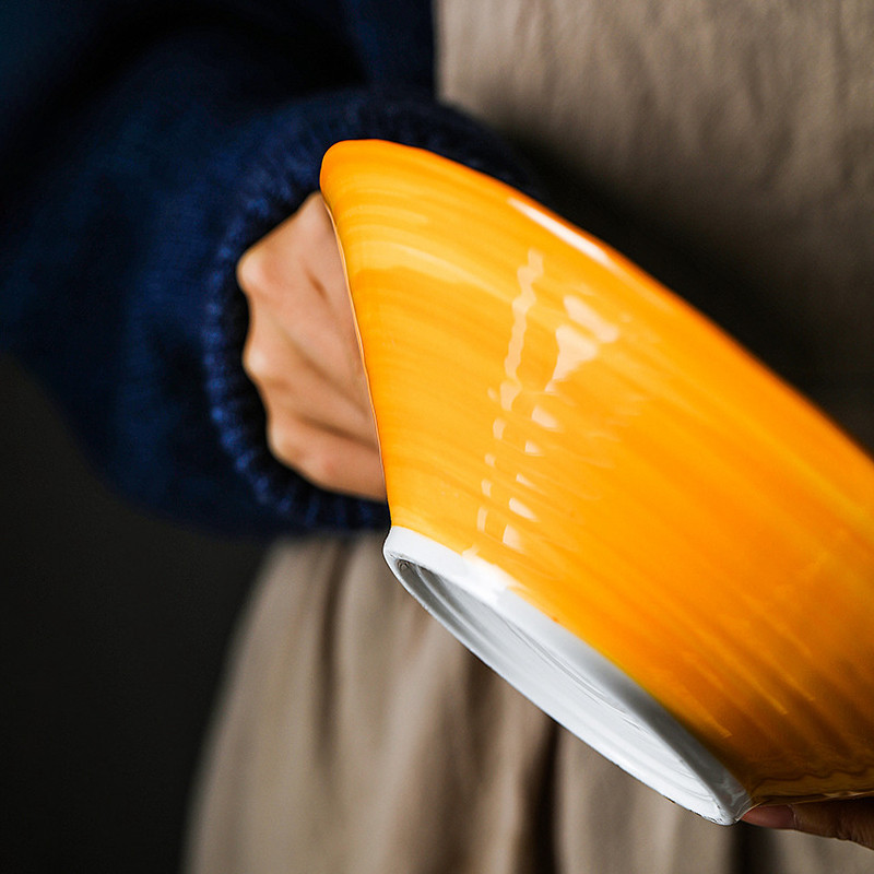 8 hüvelykes kerámia tál tésztatál Erdei állattervezés nagy tál Kreatív étterem Háztartási virágtál