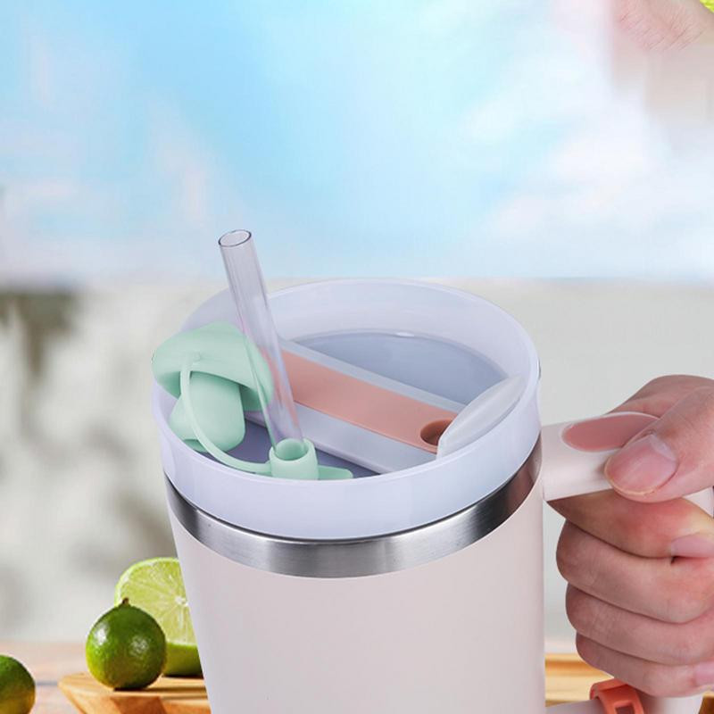 Šiaudų kamščiai Silikoniniai šiaudiniai dangteliai puodeliams Neperšlampami elastiniai šiaudų kamščiai puodeliams ir buteliams Silikoninis, atsparus išsiliejimui kamštis