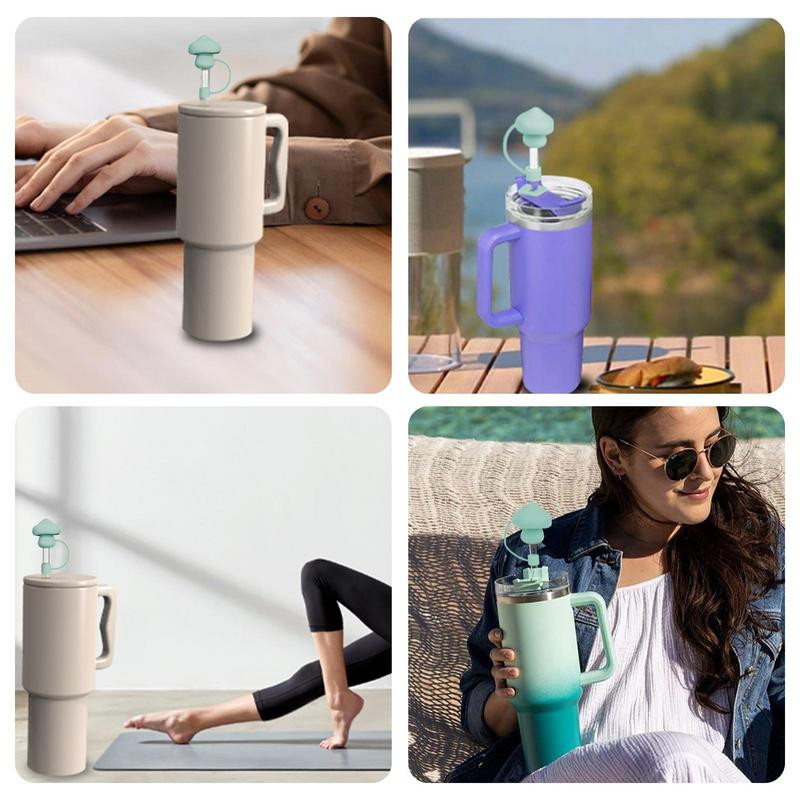 Šiaudų kamščiai Silikoniniai šiaudiniai dangteliai puodeliams Neperšlampami elastiniai šiaudų kamščiai puodeliams ir buteliams Silikoninis, atsparus išsiliejimui kamštis