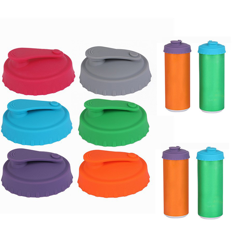 1 buc Capace de sifon Capace reutilizabile pentru cutii de băuturi Capac de etanșare din silicon rezistent la scurgeri Capac pentru sticle de bere Capac de tablă de cola multicolor