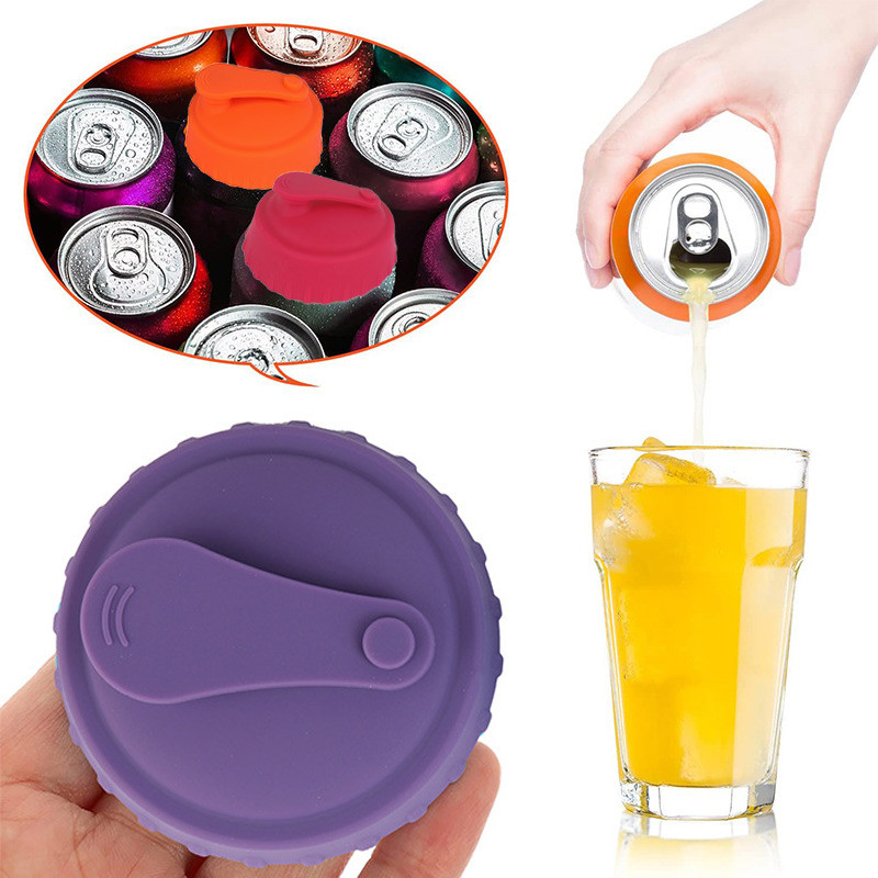 1 buc Capace de sifon Capace reutilizabile pentru cutii de băuturi Capac de etanșare din silicon rezistent la scurgeri Capac pentru sticle de bere Capac de tablă de cola multicolor