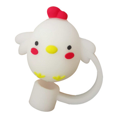 Cartoon õlgedest dekoratiivne pistik korduvkasutatav silikoonist õlest tolmukindel kate, pestav 5–10 mm peentele kingituste tassitarvikutele