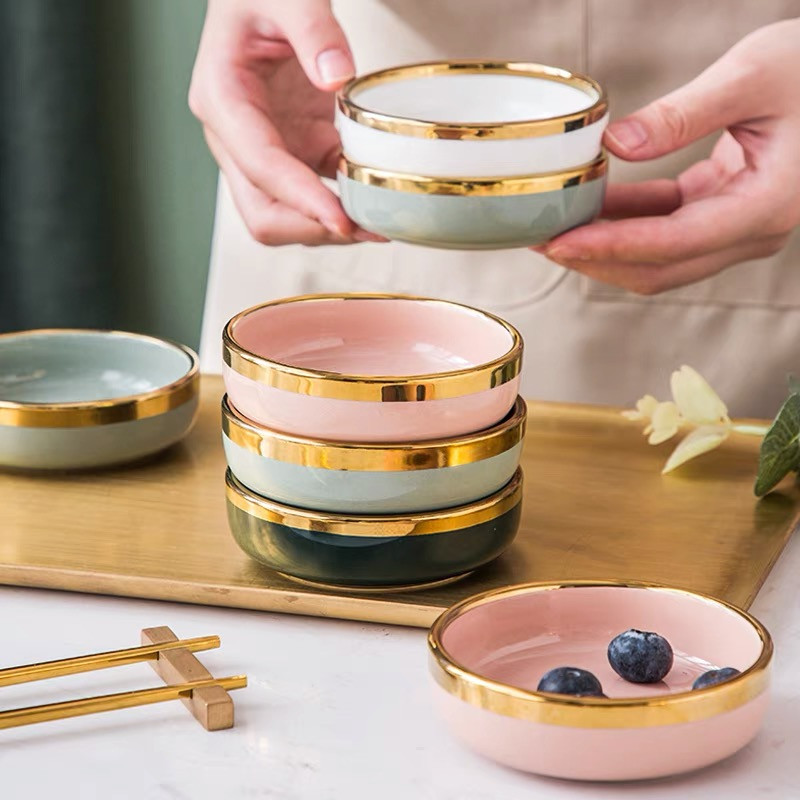 Keraminio padažo indo panirimo lėkštė Mažas patiekalas Mini sviestas garstyčios sušių actas sojų patiekalų prieskonių lėkštės restorano barui