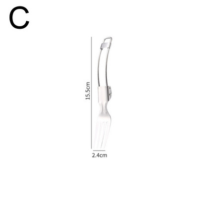1vnt Nešiojami stalo reikmenys, nerūdijančio plieno stalo įrankiai, sulankstomi šaukštai, lazdelės, įrankiai, kelionių iškylų stovykla, vaikų Bento pietų stalo įrankiai