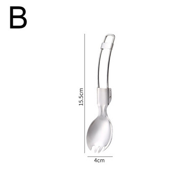1vnt Nešiojami stalo reikmenys, nerūdijančio plieno stalo įrankiai, sulankstomi šaukštai, lazdelės, įrankiai, kelionių iškylų stovykla, vaikų Bento pietų stalo įrankiai
