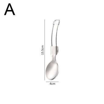 1vnt Nešiojami stalo reikmenys, nerūdijančio plieno stalo įrankiai, sulankstomi šaukštai, lazdelės, įrankiai, kelionių iškylų stovykla, vaikų Bento pietų stalo įrankiai