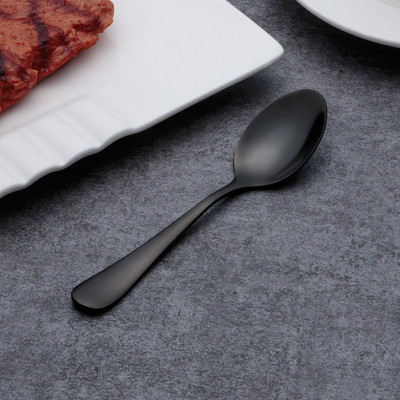 Shine Black Hotel Set de tacamuri din otel inoxidabil Lingurita de cafea Cutit de friptura Furculite Lopata de prajituri Tacâmuri de mancare occidentala Accesorii pentru banchet