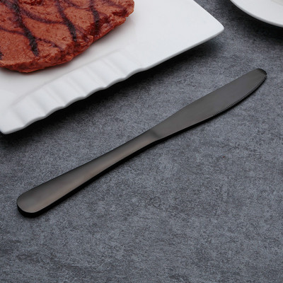 Shine Black Hotel Set de tacamuri din otel inoxidabil Lingurita de cafea Cutit de friptura Furculite Lopata de prajituri Tacâmuri de mancare occidentala Accesorii pentru banchet