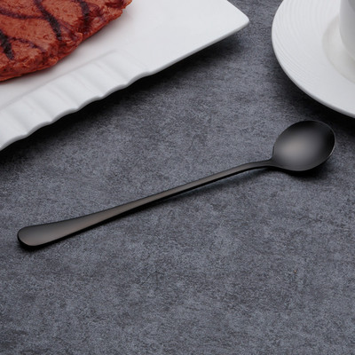 Shine Black Hotel Set de tacamuri din otel inoxidabil Lingurita de cafea Cutit de friptura Furculite Lopata de prajituri Tacâmuri de mancare occidentala Accesorii pentru banchet